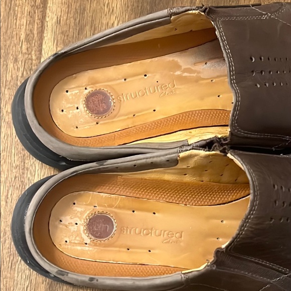 Clarks Unstructured Brown Slip On Slides Shoes Women’s Size 9 M - Picture 10 of 14